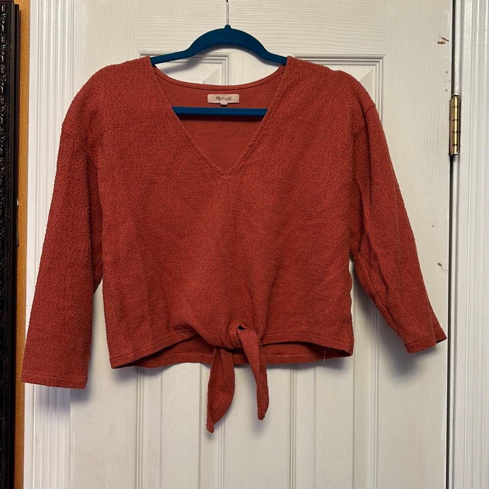 Madewell orange blouse